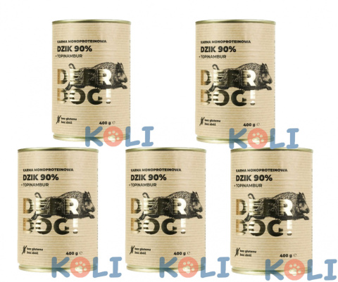 Mokra karma dla psa 5x puszka 400g bogata w dziczyznę Mokra karma dla psa 5x puszka 400g bogata w dziczyznę