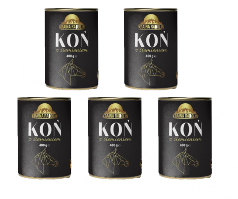 Mokra karma dla psa 5x puszka 400g bogata w konine Mokra karma dla psa 5x puszka 400g bogata w konine
