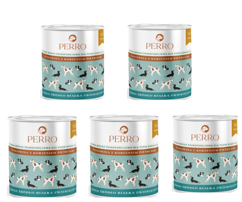 Mokra karma dla psa 5x puszka 850g bogata w wołowinę Mokra karma dla psa 5x puszka 850g bogata w wołowinę