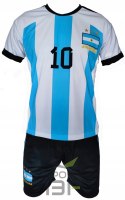 MESSI komplet strój piłkarski ARGENTYNA - r + ochraniacze