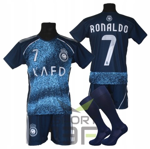 RONALDO komplet sportowy strój piłkarski AL NASSR granatowy r