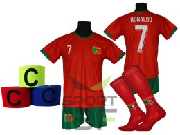 RONALDO komplet strój piłkarski PORTUGALIA ME24 r + opaska