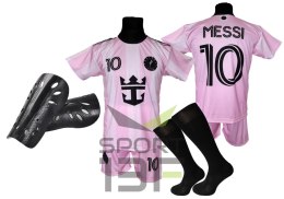 Strój Piłkarski MESSI koszulka spodenki getry + ochraniacze