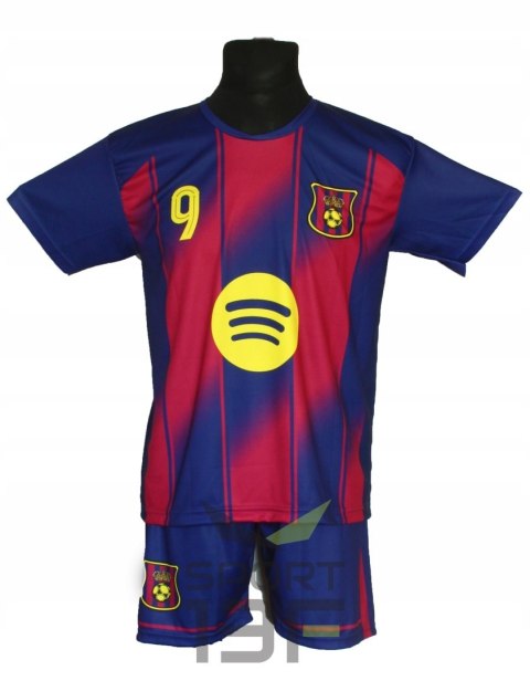 Strój piłkarski dla dzieci LEWANDOWSKI + getry + opaska - rozmiar